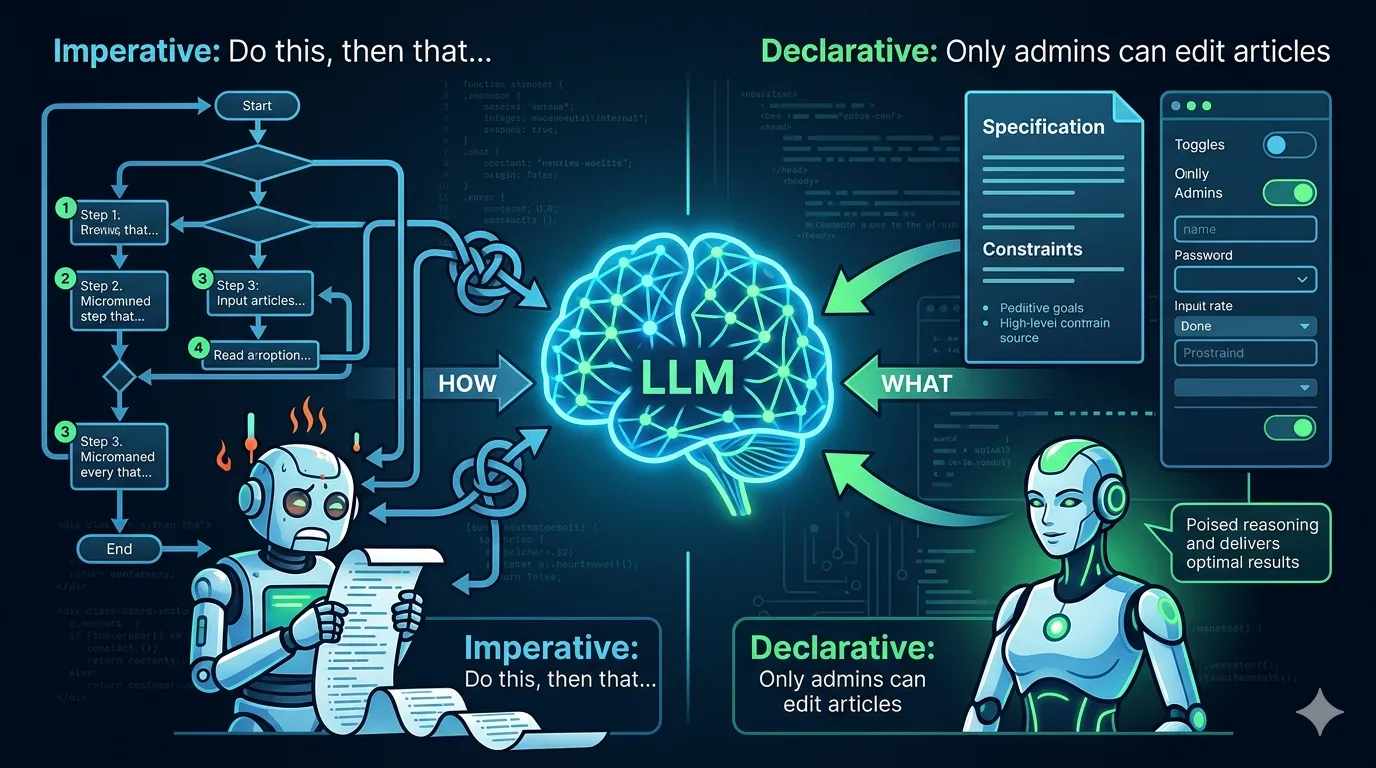 Prompts are declarative, not imperative