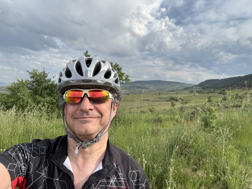 Jorge Alvarez on a mountain bike ride